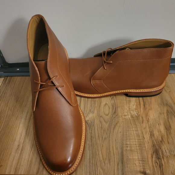 Clarks Bostonian Light Brown Leather Men's Boot - Picture 4 of 9